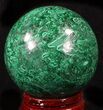 Gorgeous Polished Malachite Sphere - Congo #39396-1
